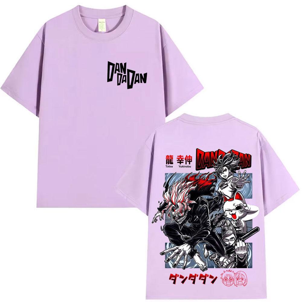 New Japanese Anime Dandadan Print Tshirt Mens Clothing Retro Oversized Cotton Tshirts Fashion High Quality ONeck T Shirts Y2K