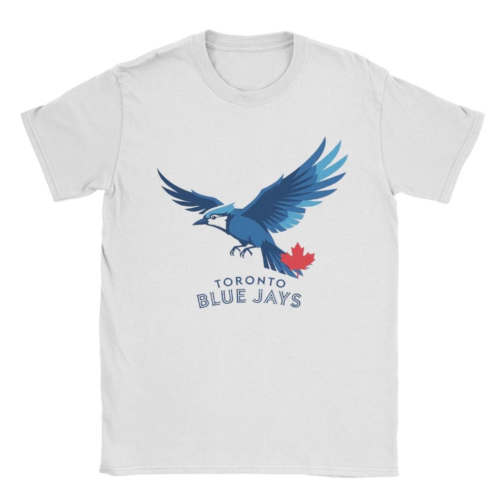 Blue-Jays-Bird Toronto Men's T Shirt Novelty Tee Shirt Short Sleeve Crew Neck T-Shirt Pure Cot