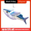 Plush Interactive Cat Toys Colorful Fish Shaped Interactive Cat Kicker Toy USB Rechargeable Washable Flapping Fish Cat Toys