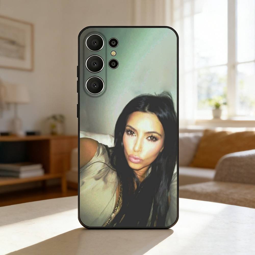 K-Kim K-Kardashian Phone Case For Samsung S26,S25,24,23,22,30,21,10,9,Ultra,Plus,Lite,FE Soft Black Case Samsung S235G
