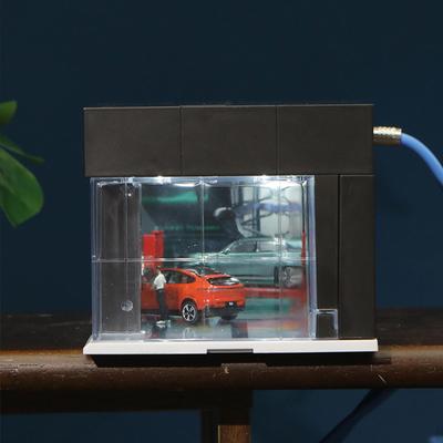1/64 Auto Diorama Vitrine Beleuchtete Diecast Fahrzeug Sammlergarage für Layout