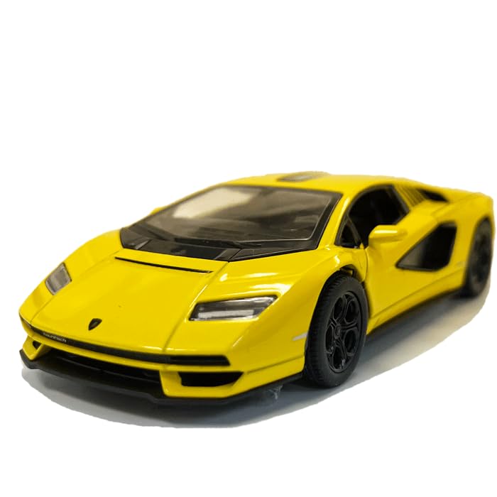 

Lamborghini Countach Yellow KINSMART Pullback Mini Car 138 LPI800-4