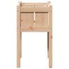 Garden Planter Natural 40 X 40 X 70 Cm Solid Pine Wood