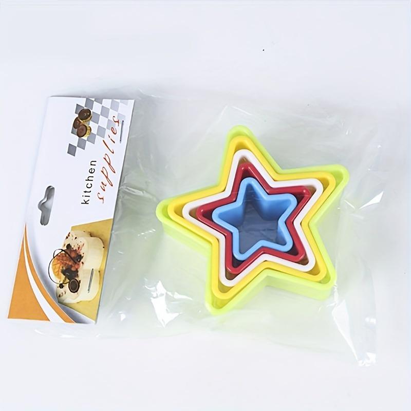 1Set, Star Shaped Cookie Cutters, Plastic Pastry Cutter, Pentagram Biscuit Molds, Baking Tools, Kitchen Accessories