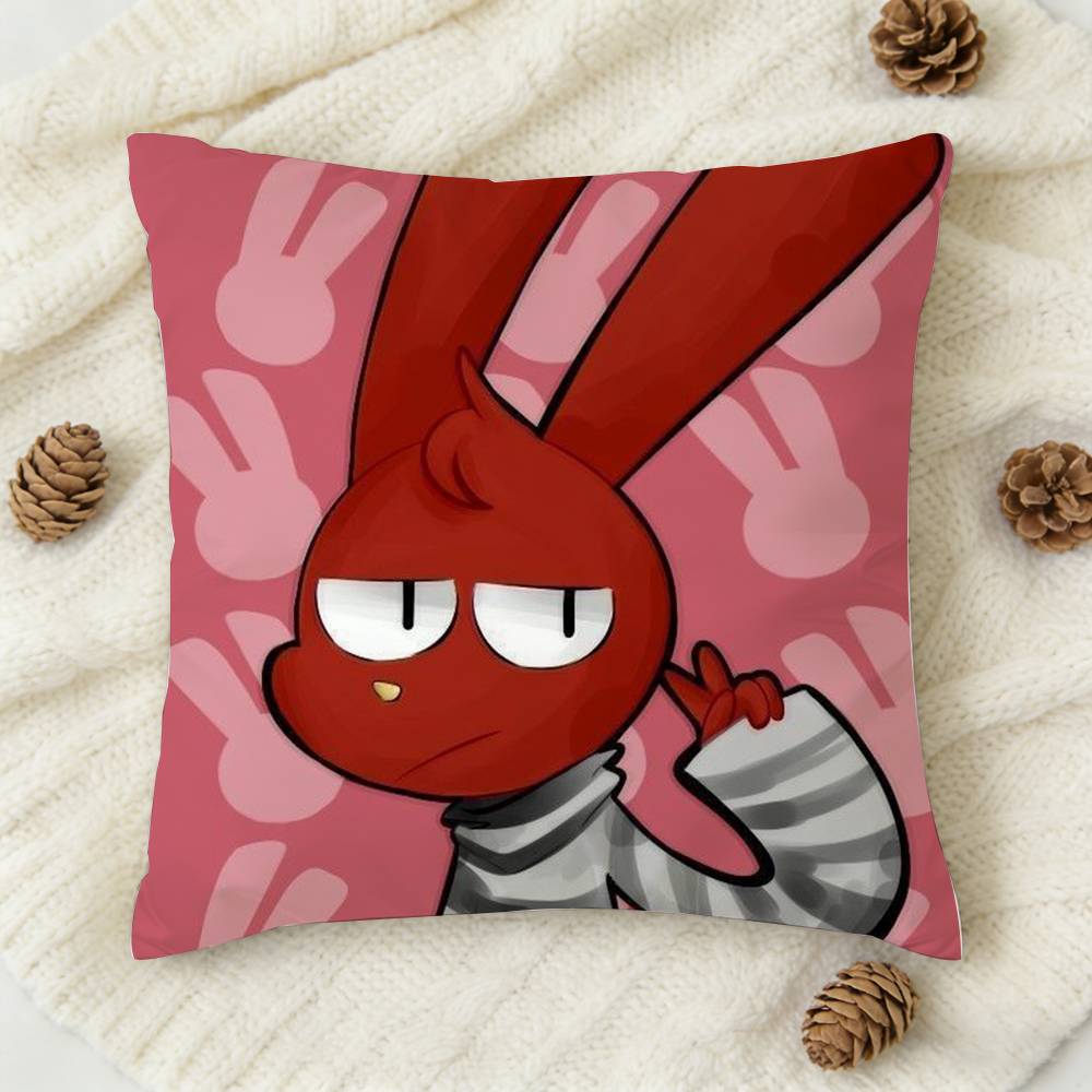 BBodoque MMinutos Bunny Doublesided Printed Square Decorative Cushion Cover for Sofa Living Room Home Decor