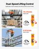 1000 kg Electric Chain Hoist, 6 m Lifting Height, 230V Single Phase Overhead Crane with 4.5 m Wired Remote Control, G100 Chain Electric Lift Hoist for