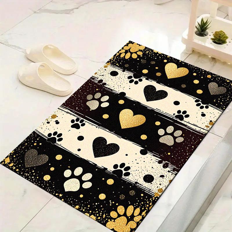 Cute Paws Carpet Rug for Living Room Bedroom Home Sofa Decoration,Kids Play Non-slip Floor Mat