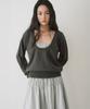 Ieoning Deep U-Neck Cotton Knit, Charcoal