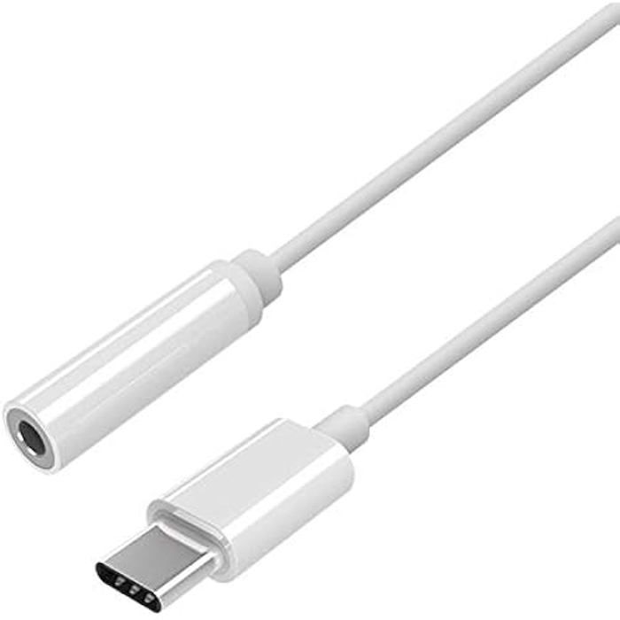 Convertisseur USB-C vers Audio - Aisens - A109-0384 - 15 cm - Filaire - Blanc