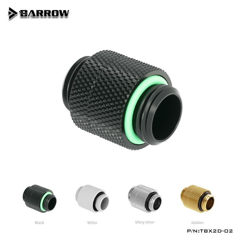 Barrow PC water cooling Fittings tube connector Double-Nipple Connector,dual external thread,water cooler heatsink TBX2D-02 серебряный