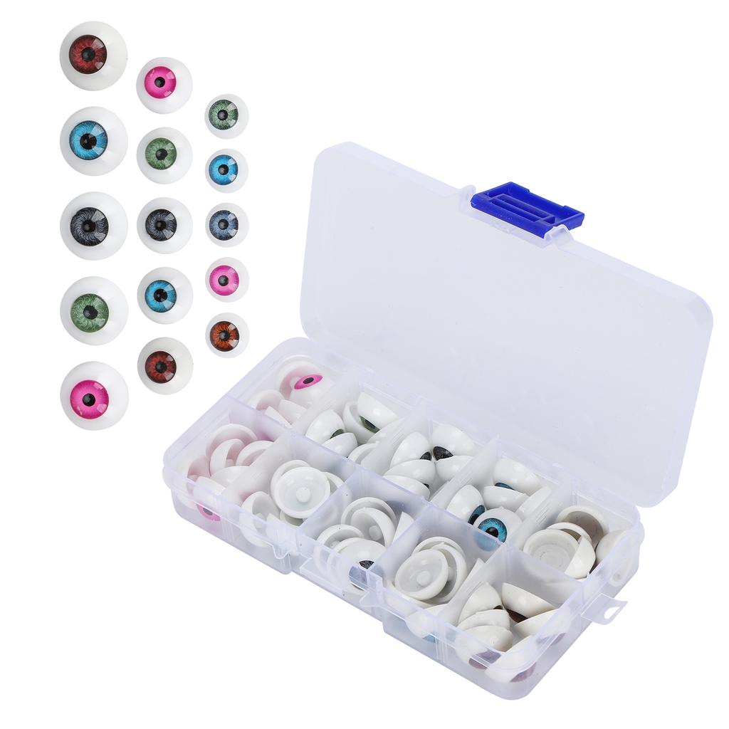 Doll Eyeballs Half Round Plastic Eyes Colorful DIY Bear Crafts Materials Halloween Accessories