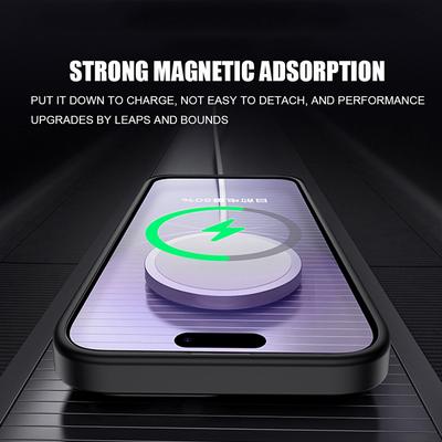 Luxusní matné magnetické čiré pouzdro Bumper pro iPhone 15 14 13 12 Pro Max Plus Magsafe Wireless Charge Full Lens Protection Cover
