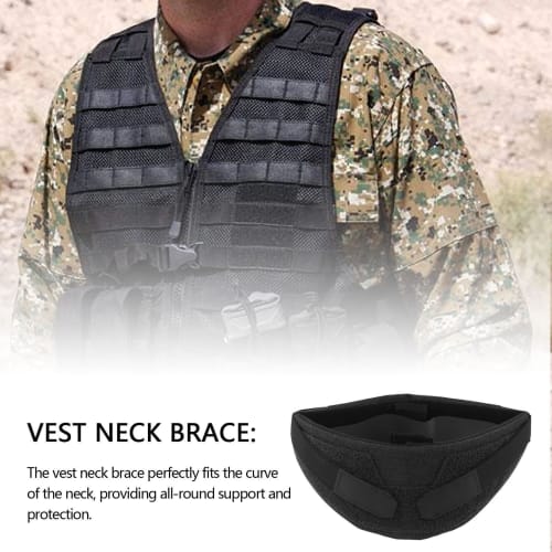 Jeproer Tactical Neck Protection | Universal Collar Neck Protection Pad, Thick Neck Guard for Tactical Vests, Outdoor Activities, and Hunting