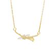 Titanium Steel Bow Knot Necklace: Elegant Light Luxury Gift for Women & Best Friend, Versatile Clavicle Chain