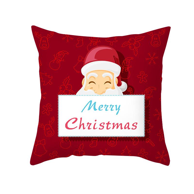 Nordic Christmas Throw Pillow Covers Simple Design Digital Printing Short Plush For Car Sofa Office Cushion Cover Home Goods