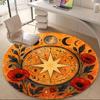 1PC Wicca Moon Phase Office Round Area Rug, Indoor Mat Suitable For Office, Under Office Chairs Bedroom Living Room Home Decor, Room DecoT1223076