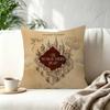 Classic The Marauders Map  Decorative Room Aesthetics Pillow Case Home Decor Bedroom Sofa Bed Pillow Cover X
