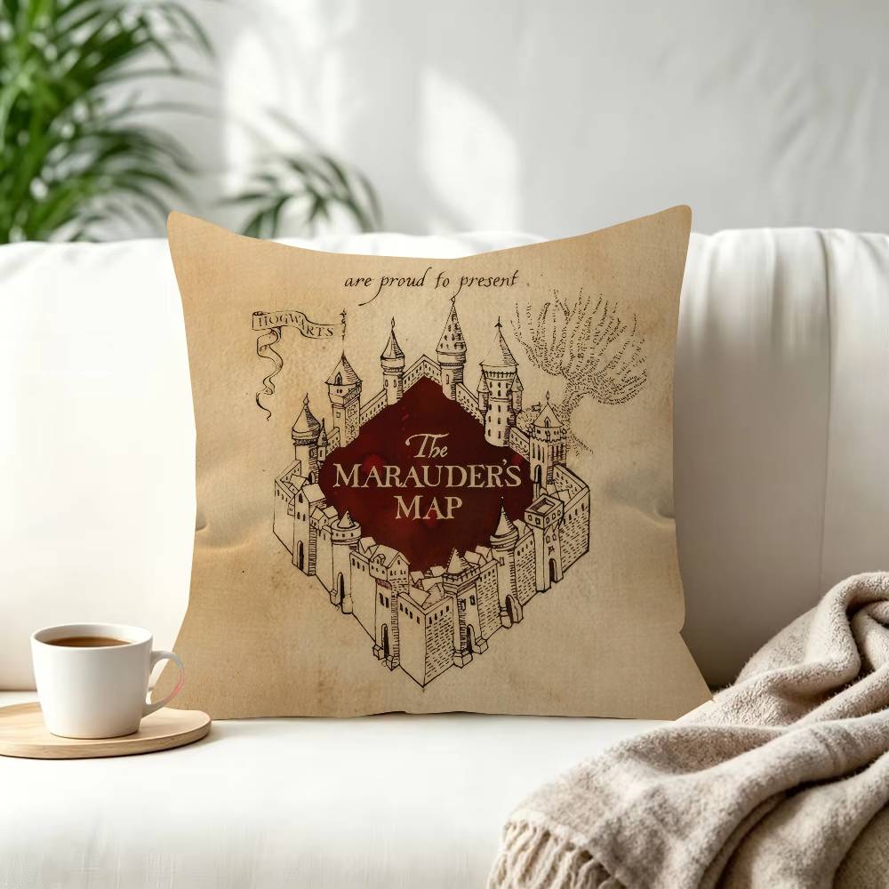 Classic The Marauders Map  Decorative Room Aesthetics Pillow Case Home Decor Bedroom Sofa Bed Pillow Cover X