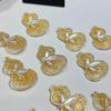 Retro Chinese Hollow Gourd Brooch with Pearls & Shells Gold-Plated Pin Corsage