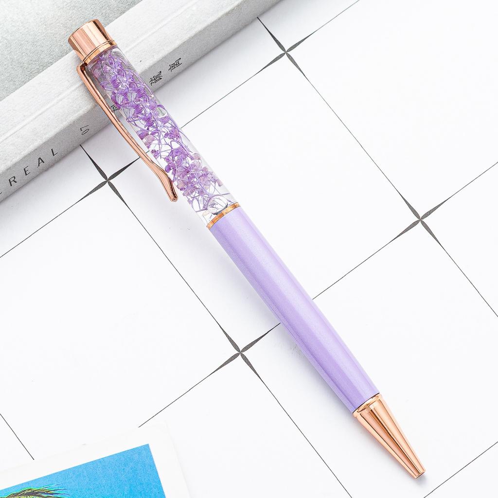 1 Pcs Flower Ballpoint Pen Metal Office School Stationery Gift Cute Clip Pens Pencils Writing Supplies