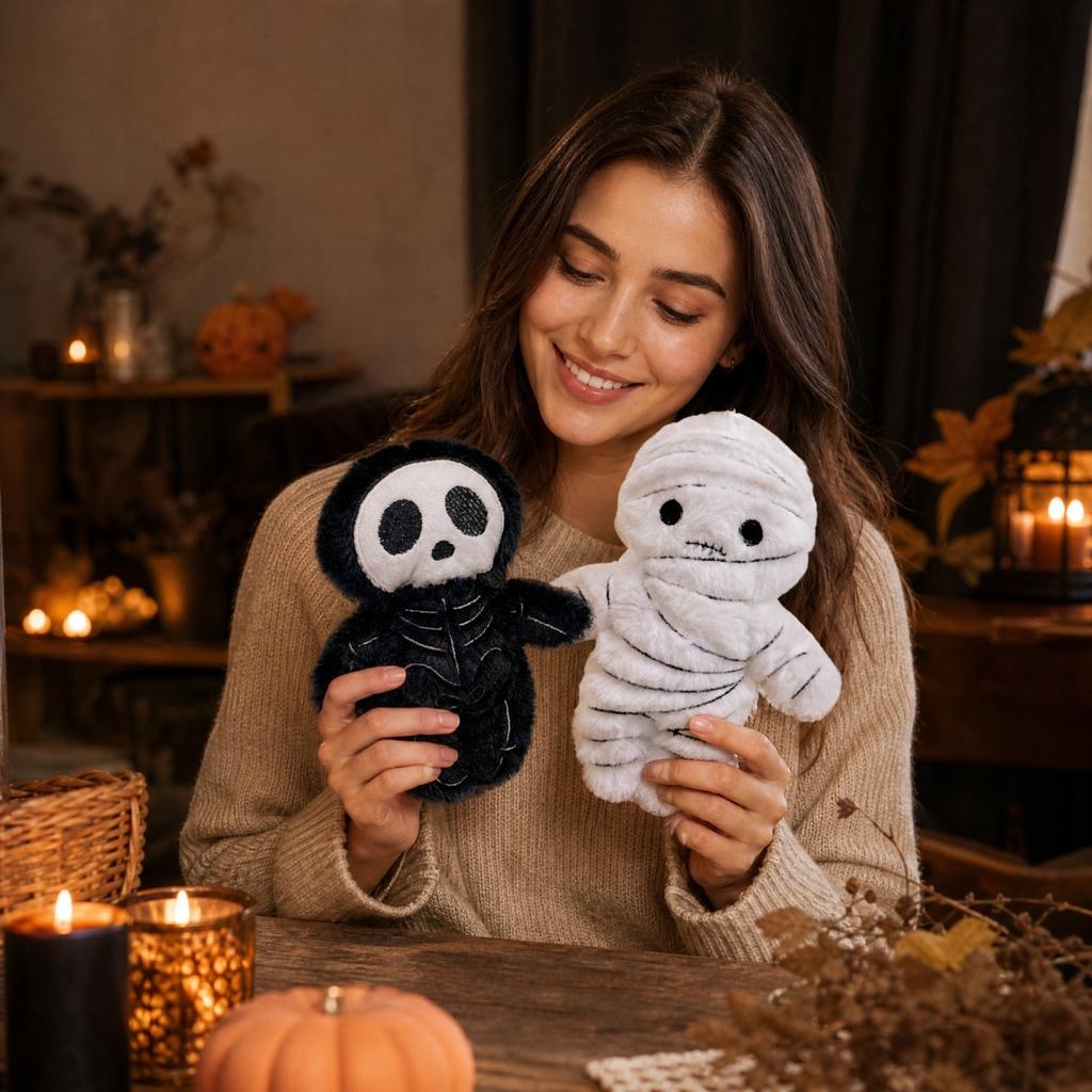 Halloween Plush Stuffed Animal Dolls for Party Decorations Gifts