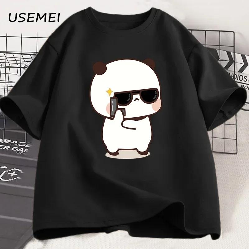 Bubu Dudu Partner T-Shirt Bär Panda Sind Spion Liebe Dinge Partner Tun T-Shirt Niedlich Passend Baumwolle T-Shirt Damen Unisex Geschenk Valentinstag