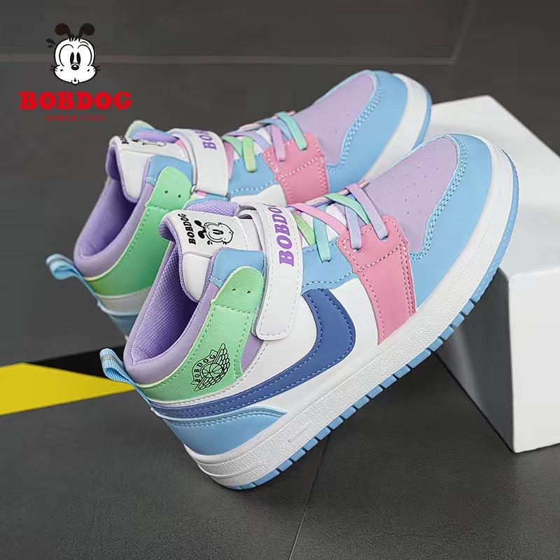 Babu Bean Classmate Boys Sneakers Spring and Autumn New Leather Surface Waterproof Single Shoes Children's Shoes Medium and Older Children 2025