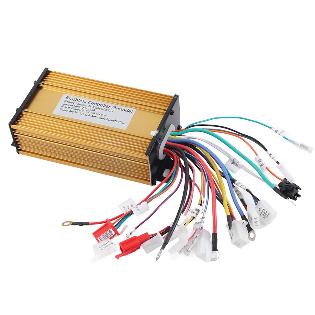 E‑Bike Brushless Speed Motor Controller for Electric Scooter Three‑Mode Sinusoid 12 Tube