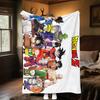1 pièce Couverture en Flanelle avec Impression Son Goku, Haute qualité Toutes Saisons, Décoration de Maison, Chaleur et Confort, Parfait pour les Cadeaux de Noël