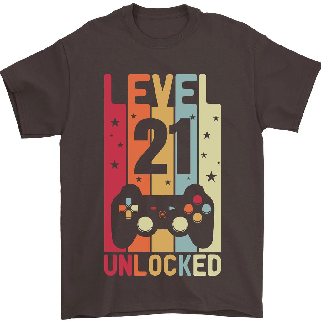 21st Birthday 21 Year Old Level Up Gaming Unisexs TShirt 100 Cotton