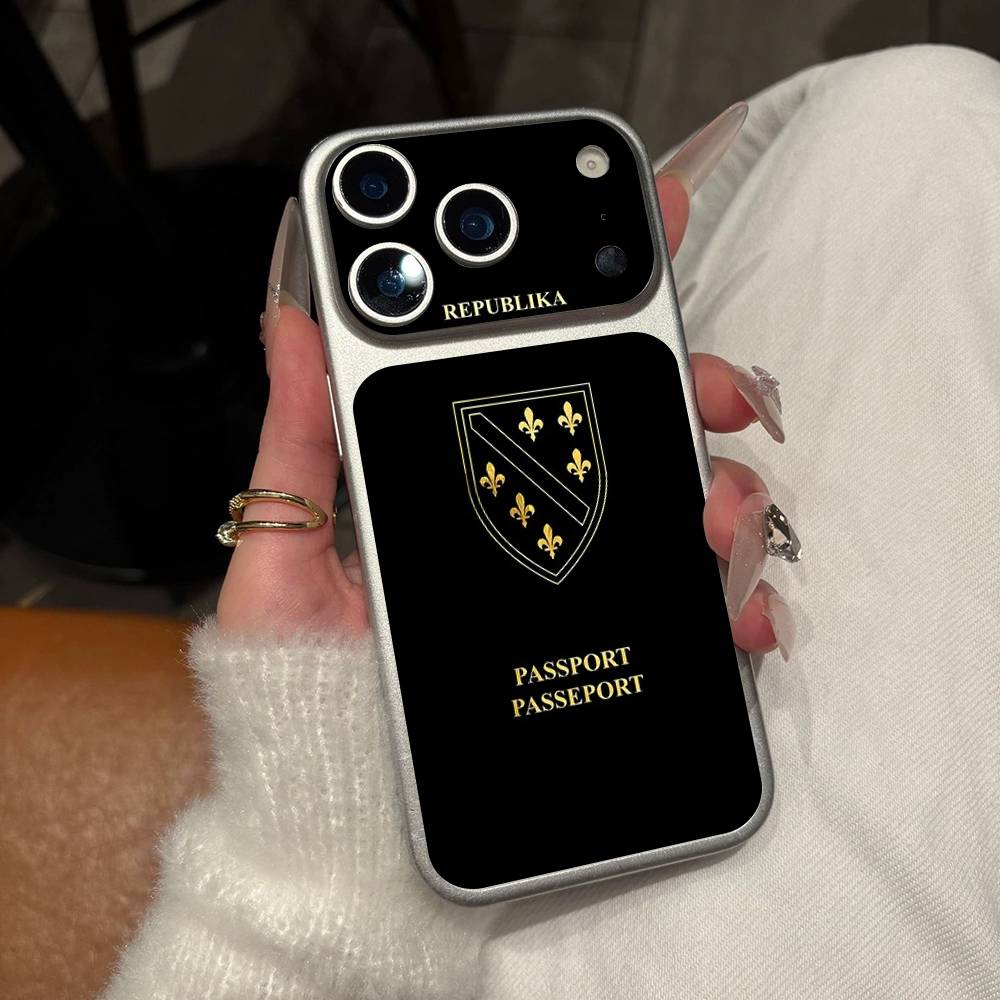 

Паспорт Боснии и Герцеговины Для Apple IPhone 17 Pro 17 Pro Max Задняя крышка Наклейка Пленка-обертка Цветная Защитная пленка-наклейка iPhone 17 Pro