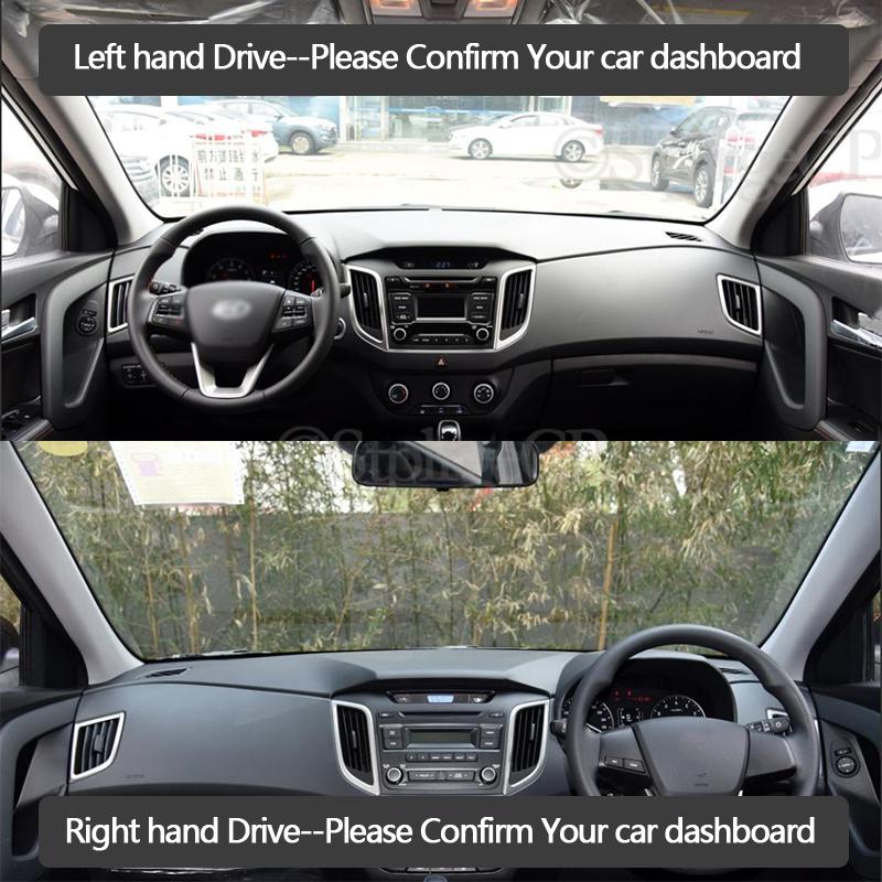 Anti-Slip Mat Dashboard Cover Pad Sunshade Dashmat Carpet Car Accessories for Hyundai Creta Ix25 2014 2015 2016 2017 2018 2019