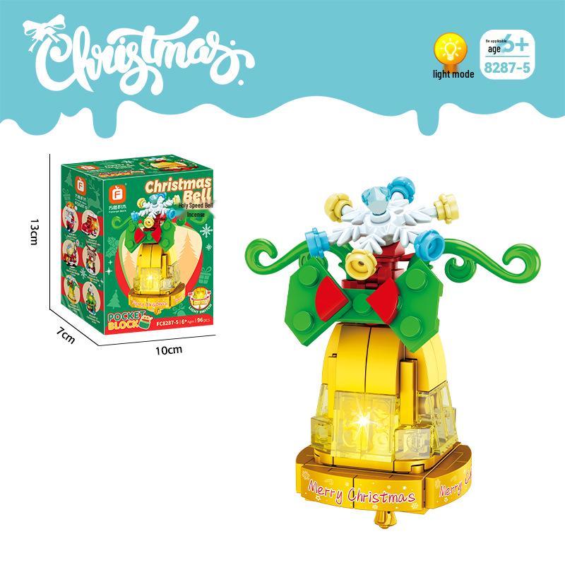 Lele Brothers Christmas Tree Building Blocks for Kids - Educational Toy Set