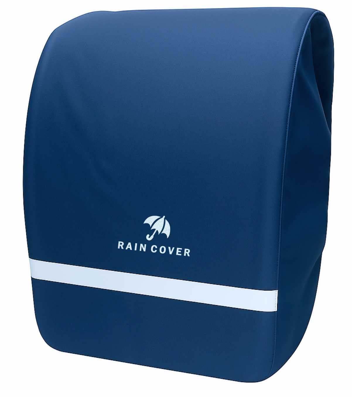 

MOTIFBANK DESIGN School Backpack Rain Cover with Reflective Rain and Convenient Storage Pouch Cover One-Color Tape, Mark, (Navy)