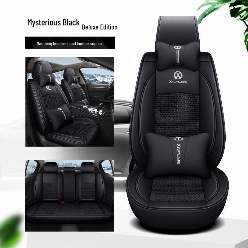 Nissan Car Seat Cover Set: Fits Sylphy, Kicks, Bluebird, Teana, Qashqai, X-Trail, Tiida – All-Season Cushions.