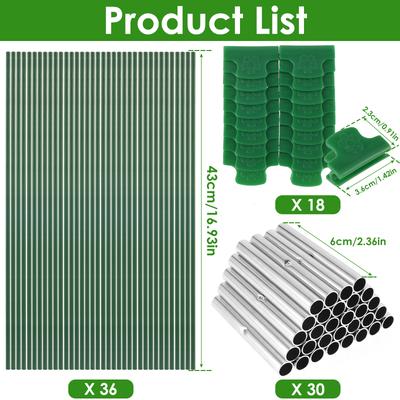 Gewächshausbügel Set Gartenarbeit Faltbares Fiberglasstangen Set Gewächshaus Sämlingsbogen Schuppenhalterung Gartenzubehör Pflanzenbügel Anzuchttunnel Stütze