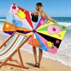 Barbapapa Art Print Beach Towel, Large Soft Quick Dry Towel for Beach Camping Swimming