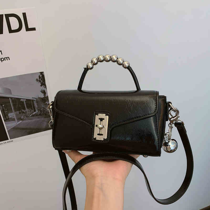 High End Beaded Handheld Bag For Women New Fashion Style Simple Small Square Crossbody Bag Europe America PU Single Shoulder Bag