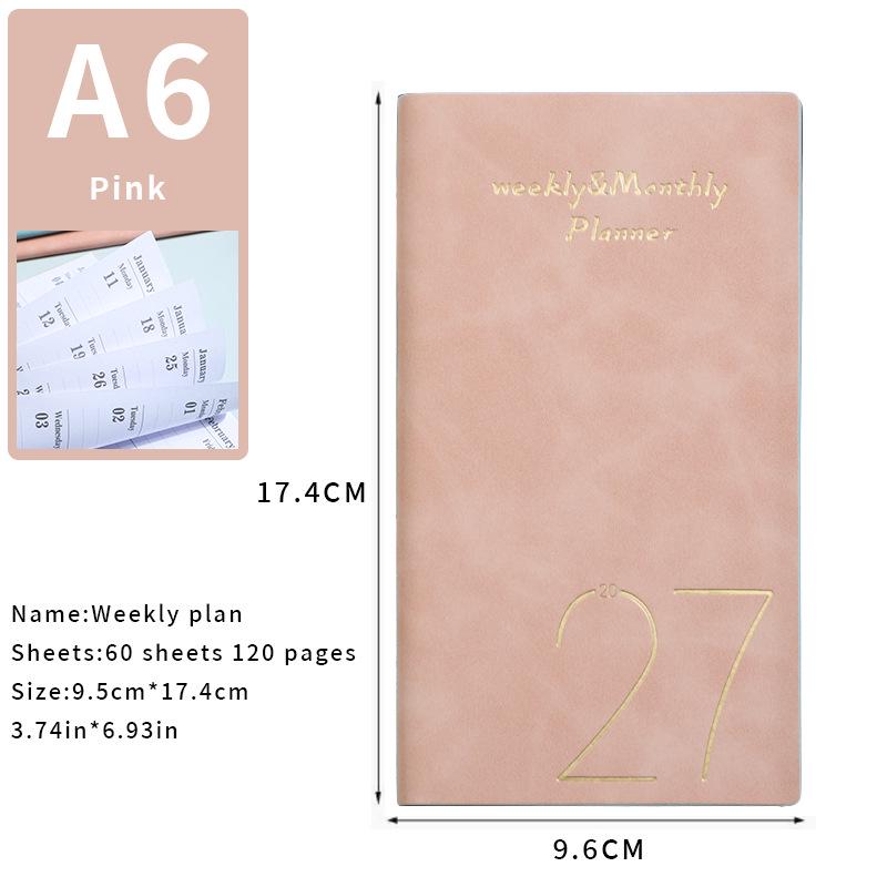 Agendă Săptămânală de Buzunar A6 2026: Jurnal de Management al Timpului pentru 365 de Zile și Manual de Eficiență în Afaceri