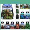 Stylish Minecraft Double-sided Backpack With Cartoon Patterns For Kids And Fans