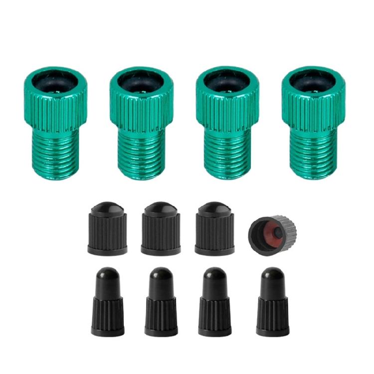 4Pcs Presta To Schrader Bike Valves Adaptor Tire Valves Converter with Caps