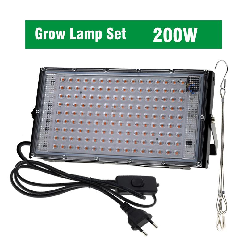 Full Spectrum LED Grow Light with Stand AC220V Phyto Lamp with On/Off Switch for Greenhouse Hydroponic Plant Growth Lighting