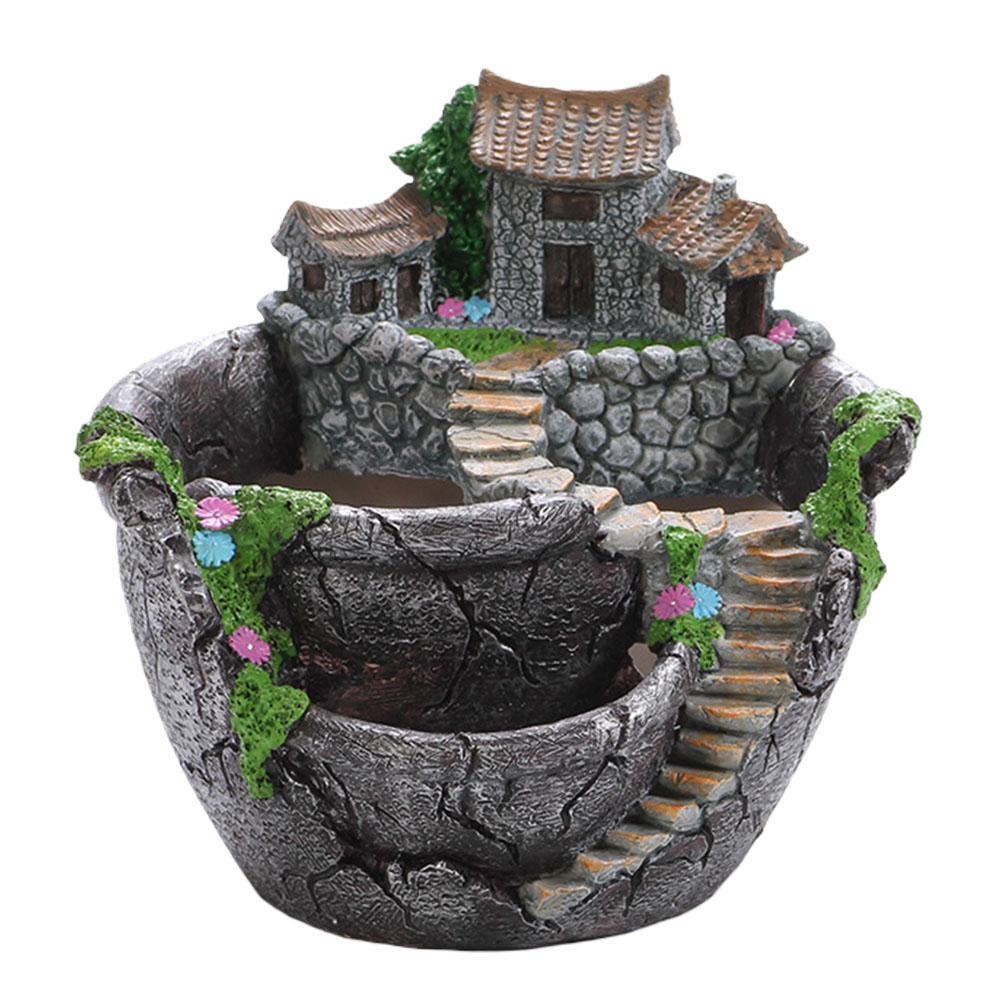 Горшок для суккулентов Контейнер для бонсай Декоративный горшок для суккулентов Многофункциональный садовый горшок для растений Форма бочки для кактусов и суккулентов