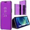 Protective Case - E.F.CONNECTION - for iPhone 12 - Rigid - Purple - Translucent Mirror
