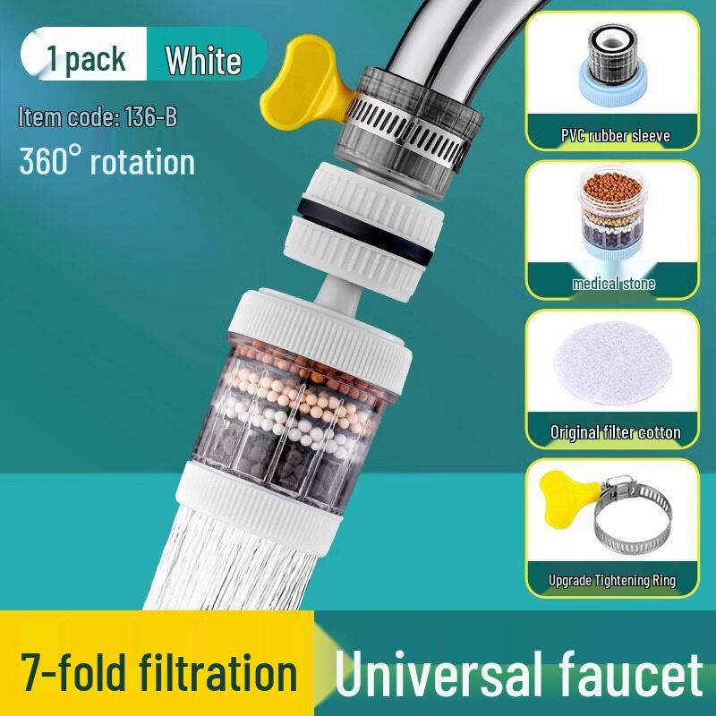 Universal Rotatable Faucet Water Purifier & Anti-Splash Shower Head