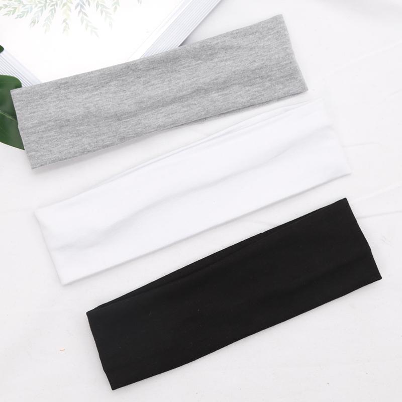 4Pcs Cotton Simple Elastic Hairbands Fashion Women Solid Color Wash Face Make-up Hair Band Vintage Sports Running Yoga Headbands