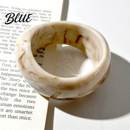 Women Fashion Jewelry Acrylic Resin Chunky Bangle Hypoallergenic Colorful Geometric