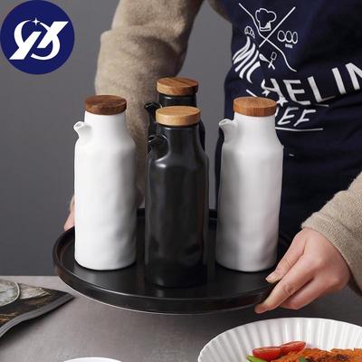 400 ml keraminis sandarus aliejaus butelis, nepralaidus acto aliejaus alyvuogių dozatoriaus buteliukas prieskonių aliejaus puodo padažo valtys virtuvės įrankis