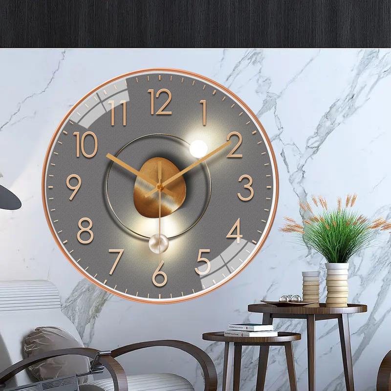Digital Hot Wall Clock Modern 8 Inch Light Luxury Wall Clock for Room Bedroom Kitchen Office Classroom Decor Wall Decoration