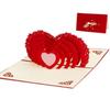 3D Creative Card Heart To Heart Anniversary Valentine Birthday Thank You Christmas Suitable Household Festival Party Supplies